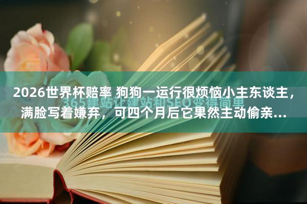 2026世界杯赔率 狗狗一运行很烦恼小主东谈主，满脸写着嫌弃，可四个月后它果然主动偷亲...