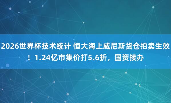 2026世界杯技术统计 恒大海上威尼斯货仓拍卖生效！1.24亿市集价打5.6折，国资接办