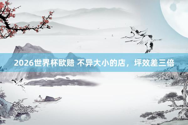 2026世界杯欧赔 不异大小的店，坪效差三倍