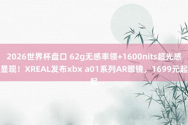 2026世界杯盘口 62g无感率领+1600nits超光感显现！XREAL发布xbx a01系列AR眼镜，1699元起