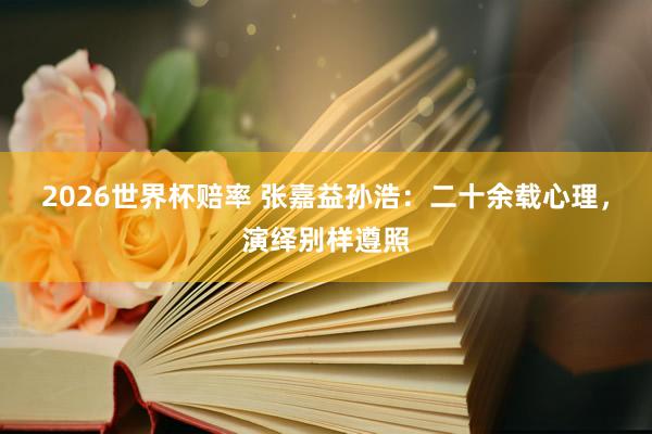 2026世界杯赔率 张嘉益孙浩：二十余载心理，演绎别样遵照