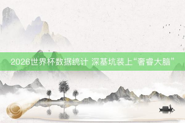 2026世界杯数据统计 深基坑装上“奢睿大脑”