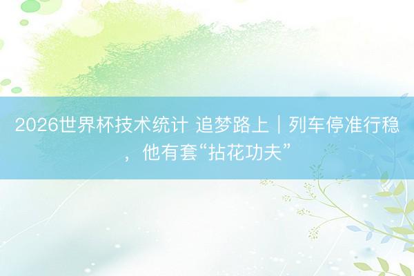 2026世界杯技术统计 追梦路上｜列车停准行稳，他有套“拈花功夫”
