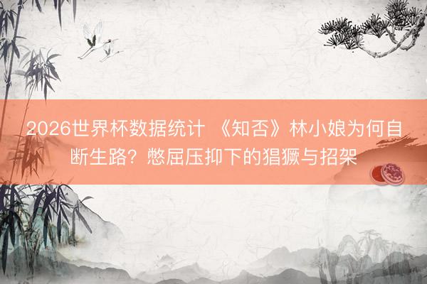 2026世界杯数据统计 《知否》林小娘为何自断生路？憋屈压抑下的猖獗与招架